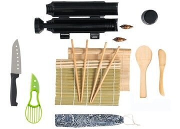 Suši gaminimo rinkinys, 12 dalių kaina ir informacija | Virtuvės įrankiai | pigu.lt