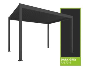 Pavėsinė Sky Pergola 3x3m, pilka kaina ir informacija | Pavėsinės | pigu.lt