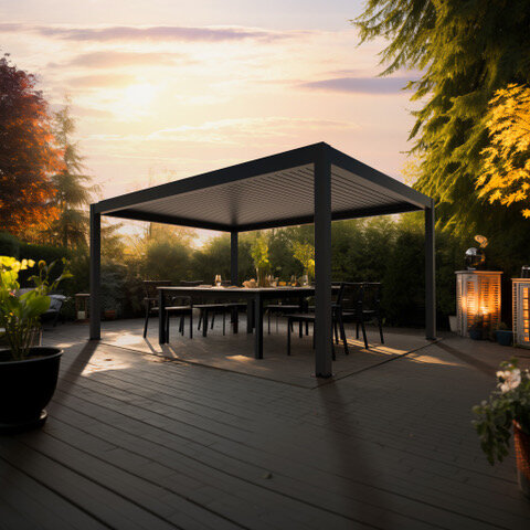 Pavėsinė Sky Pergola 3x3m, pilka цена и информация | Pavėsinės | pigu.lt