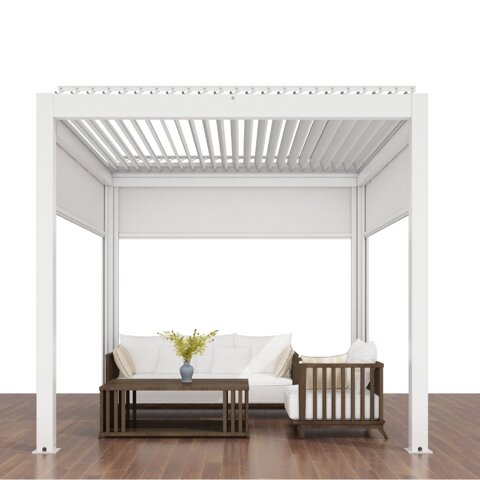 Pavėsinė Sky Pergola 3x3m, balta цена и информация | Pavėsinės | pigu.lt