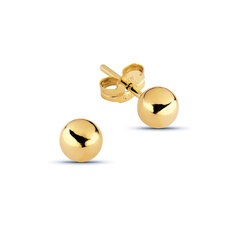 Золотые серьги-шарики, 3 мм цена и информация | Серьги | pigu.lt