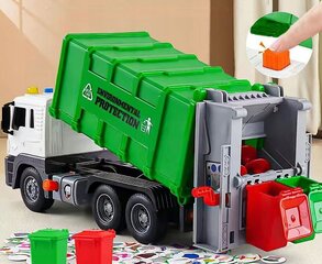 Žaislinis sunkvežimis - šiukšliavežė su priedais kaina ir informacija | Žaislai berniukams | pigu.lt
