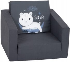 Vaikiškas fotelis Delsit, juodas цена и информация | Детские диваны, кресла | pigu.lt