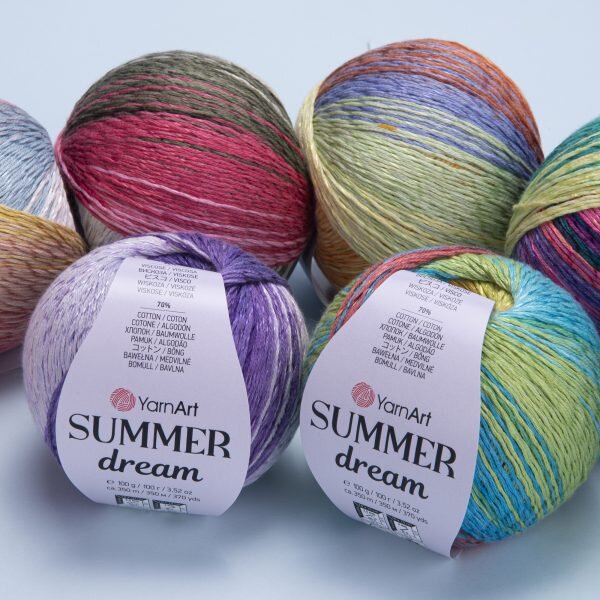 Mezgimo siūlai YarnArt Summer Dream, 100g, spalva 4304 kaina ir informacija | Mezgimui | pigu.lt