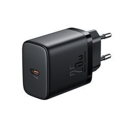 Быстрое зарядное устройство Joyroom JR-TCF11 до 25Вт + кабель USB-C/USB-C 1м - черный цена и информация | Зарядные устройства для телефонов | pigu.lt