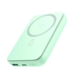 Joyroom JR-W020 20W 10000mAh MagSafe Powerbank + USB-A - USB-C 0.25m cable - light green цена и информация | Зарядные устройства Power bank | pigu.lt