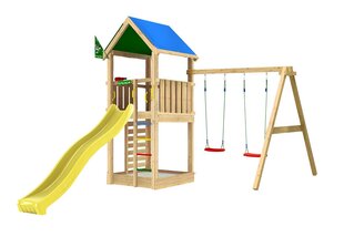 Žaidimo aikštelė Jungle Gym Lodge 2-Swing цена и информация | Детские игровые домики | pigu.lt