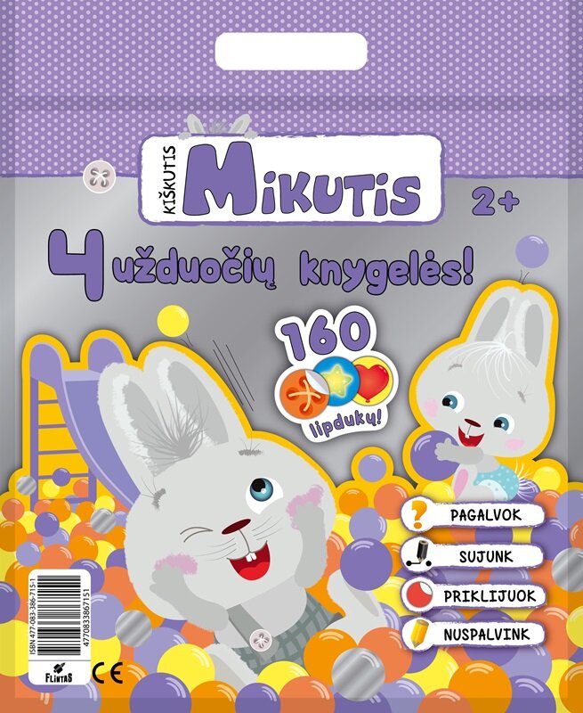 Kiškutis Mikutis. Violetinis rinkinys цена и информация | Spalvinimo knygelės | pigu.lt