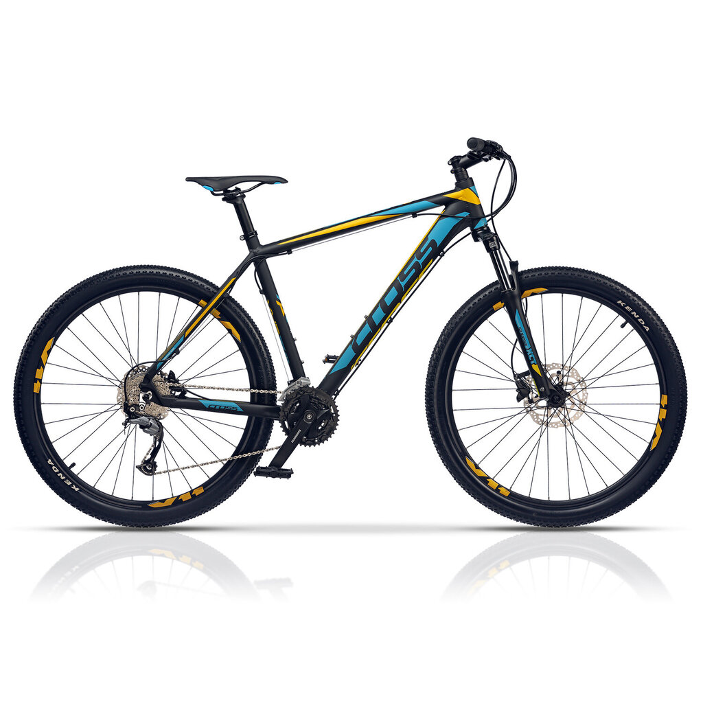 Kalnų dviratis CROSS GRX 9 29", juodas/mėlynas kaina ir informacija | Dviračiai | pigu.lt