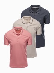 Polo marškinėliai vyrams Ombre Clothing z28, įvairių spalvų, 3vnt. kaina ir informacija | Vyriški marškinėliai | pigu.lt