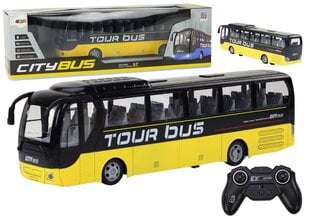 Nuotoliniu būdu valdomas turistinis autobusas Lean Toys, geltonas kaina ir informacija | Žaislai berniukams | pigu.lt