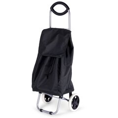Тележка с сумкой для покупок, черная, 30 л цена и информация | Сумки для покупок | pigu.lt