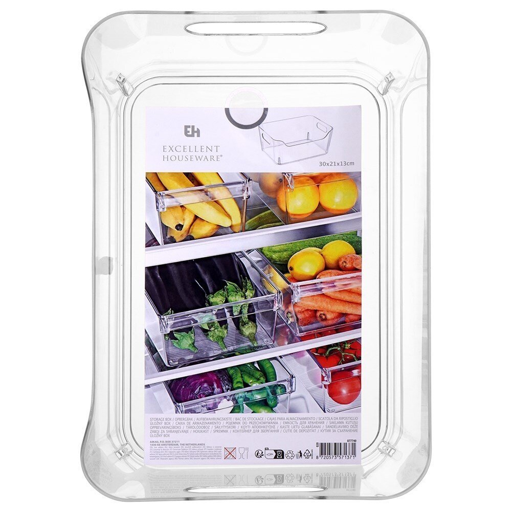 Papildomas šaldytuvo stalčius, 30x21,5x13 cm kaina ir informacija | Maisto saugojimo  indai | pigu.lt