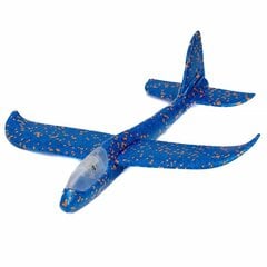 Putplasčio aerodinaminis lėktuvas su LED, mėlynas цена и информация | Игрушки для мальчиков | pigu.lt