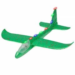 Putplasčio aerodinaminis lėktuvas su LED, žalias kaina ir informacija | Žaislai berniukams | pigu.lt