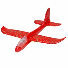 Putplasčio aerodinaminis lėktuvas su LED, raudonas kaina ir informacija | Žaislai berniukams | pigu.lt