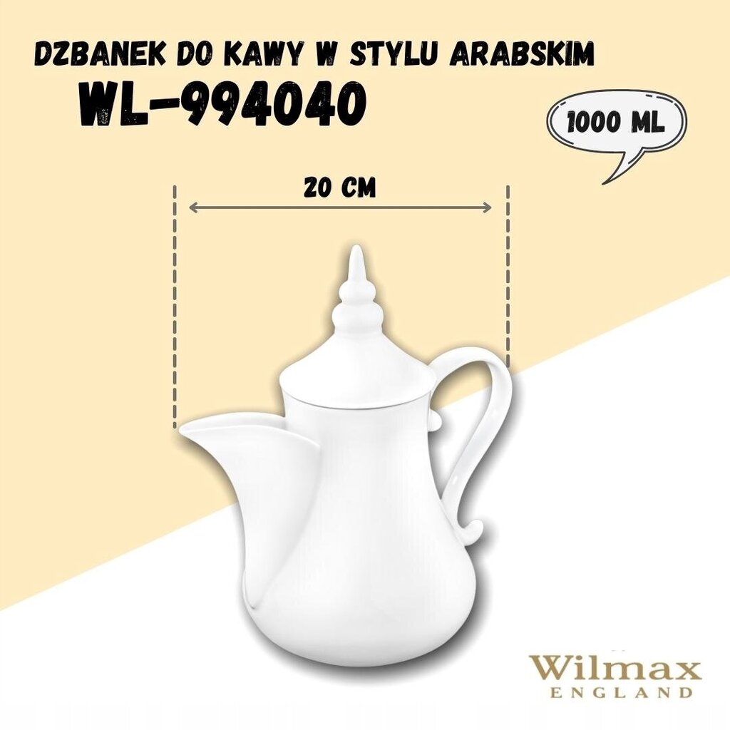 Wilmax arbatinukas, 1000 ml kaina ir informacija | Taurės, puodeliai, ąsočiai | pigu.lt