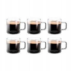 Кружка для кофе или чая из термостекла Wilmax 200 мл набор из 6 штук цена и информация | Стаканы, фужеры, кувшины | pigu.lt