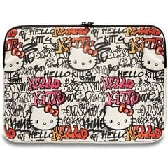 Hello Kitty Sleeve HKCSZPDGPTE 14" beżowy|beige Zip PU Tags Graffiti цена и информация | Чехлы для планшетов и электронных книг | pigu.lt