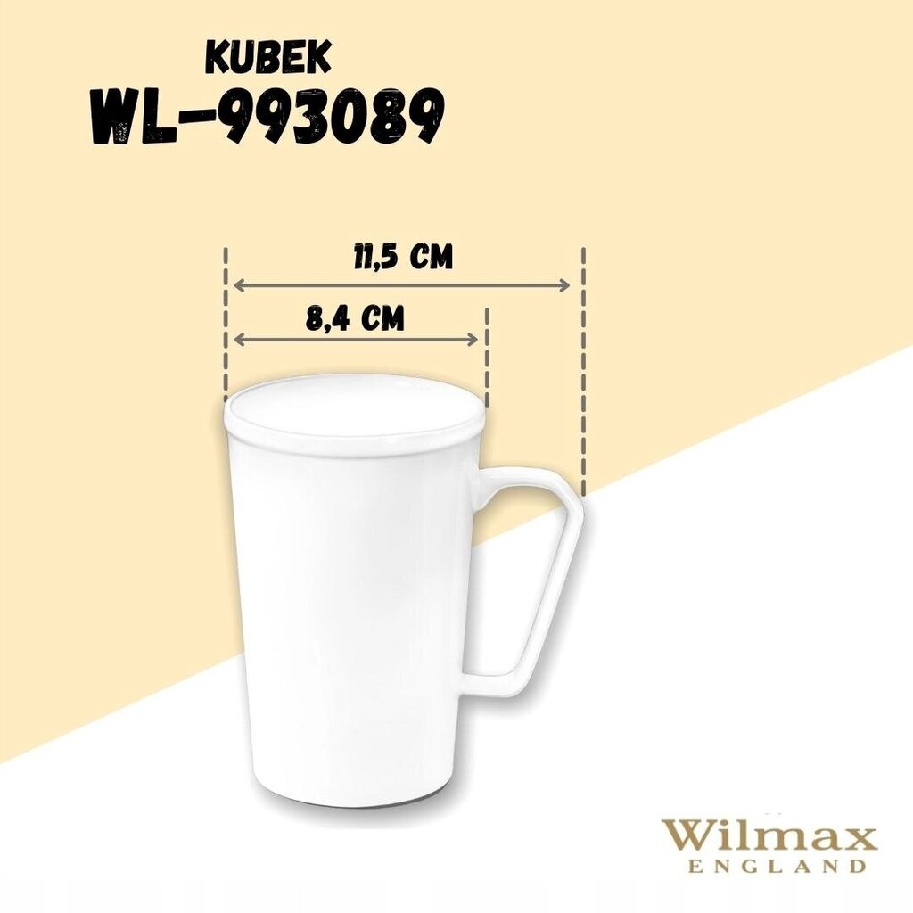 Wilmax puodelis, 420 ml цена и информация | Taurės, puodeliai, ąsočiai | pigu.lt