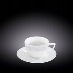 Wilmax puodelis su lėkštute, 90 ml kaina ir informacija | Taurės, puodeliai, ąsočiai | pigu.lt