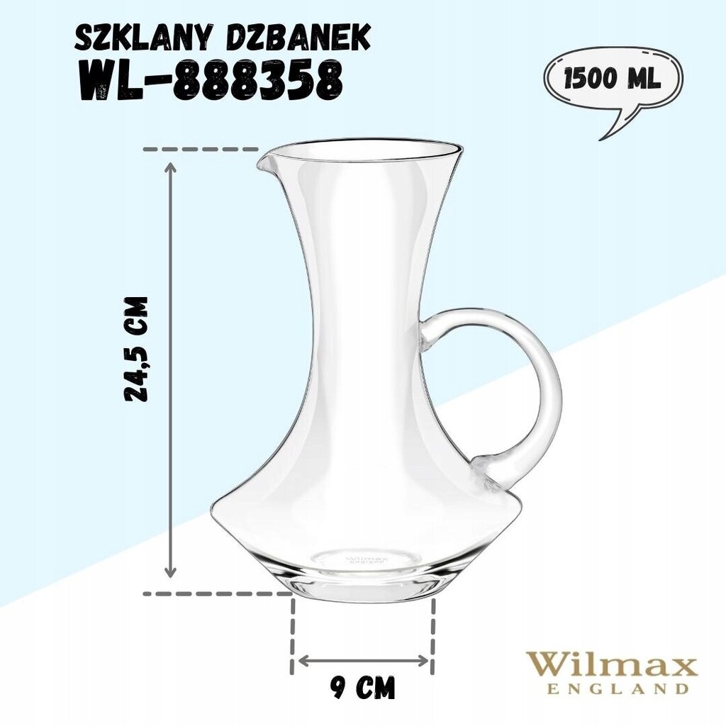 Wilmax ąsotis, 1500 ml kaina ir informacija | Taurės, puodeliai, ąsočiai | pigu.lt