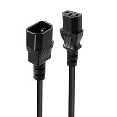 Удлинитель силового кабеля/c14 на c13 0,5м 30320, Lindy цена и информация | Кабели и провода | pigu.lt