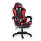Žaidimų kėdė su atrama kojoms eCarla EC Gaming, juoda/raudona kaina ir informacija | Biuro kėdės | pigu.lt