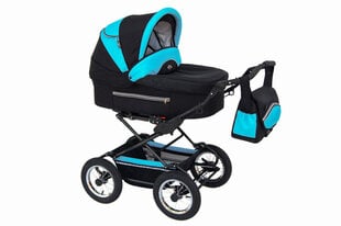 Vežimėlis - automobilinė kėdutė Baby Fashion Fanari 3in1, black/blue kaina ir informacija | Vežimėliai | pigu.lt