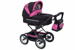 Vežimėlis - automobilinė kėdutė Baby Fashion Fanari 3in1, black/pink цена и информация | Тележка | pigu.lt