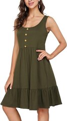 Женское платье Aottori, зеленое цена и информация | Платья | pigu.lt