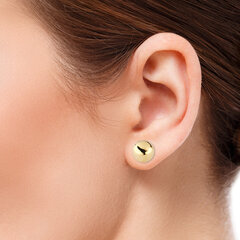 Auksiniai rutuliukų formos auskarai 6 mm kaina ir informacija | Auskarai | pigu.lt
