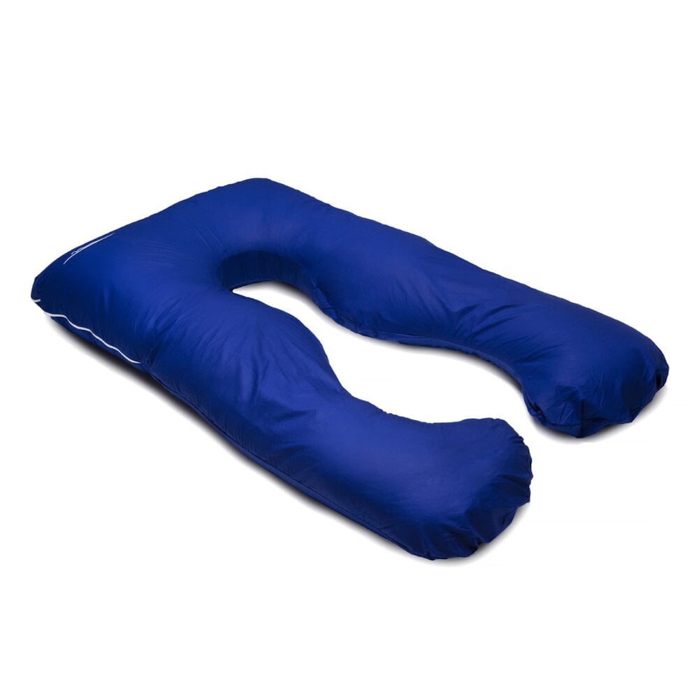 U-formos miego ir maitinimo pagalvė nėščiosioms MKS, mėlyna, 100x150 cm kaina ir informacija | Maitinimo pagalvės | pigu.lt