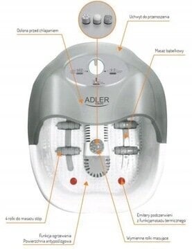 Adler AD2167 kaina ir informacija | Masažinės vonelės | pigu.lt