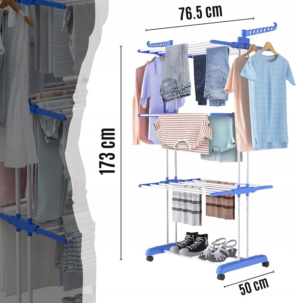 Vertikali drabužių džiovyklė, 1 vnt. kaina ir informacija | Skalbinių džiovyklos ir aksesuarai | pigu.lt
