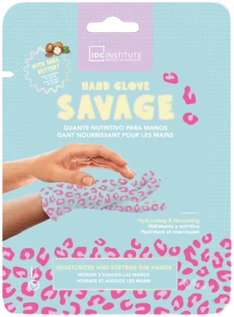 Drėkinanti rankų kaukė IDC Institute Hand Glove Savage, 1 pora kaina ir informacija | Kūno kremai, losjonai | pigu.lt