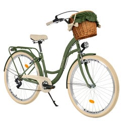 Miesto dviratis Milord City 28", žalios/smėlio spalvos kaina ir informacija | Dviračiai | pigu.lt