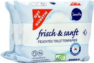G&G Увлажненные Бумажные Салфетки Sensitive 2-pack цена и информация | Туалетная бумага, бумажные полотенца | pigu.lt