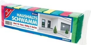 Губки универсальные цветные 10 шт. - G&G Haushaltsschwamm. Немецкое качество. цена и информация | Инвентарь для уборки и принадлежности | pigu.lt