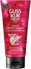 Маска для волос Gliss Kur Color Protect & Shine, 200 мл цена и информация | Средства для укрепления волос | pigu.lt