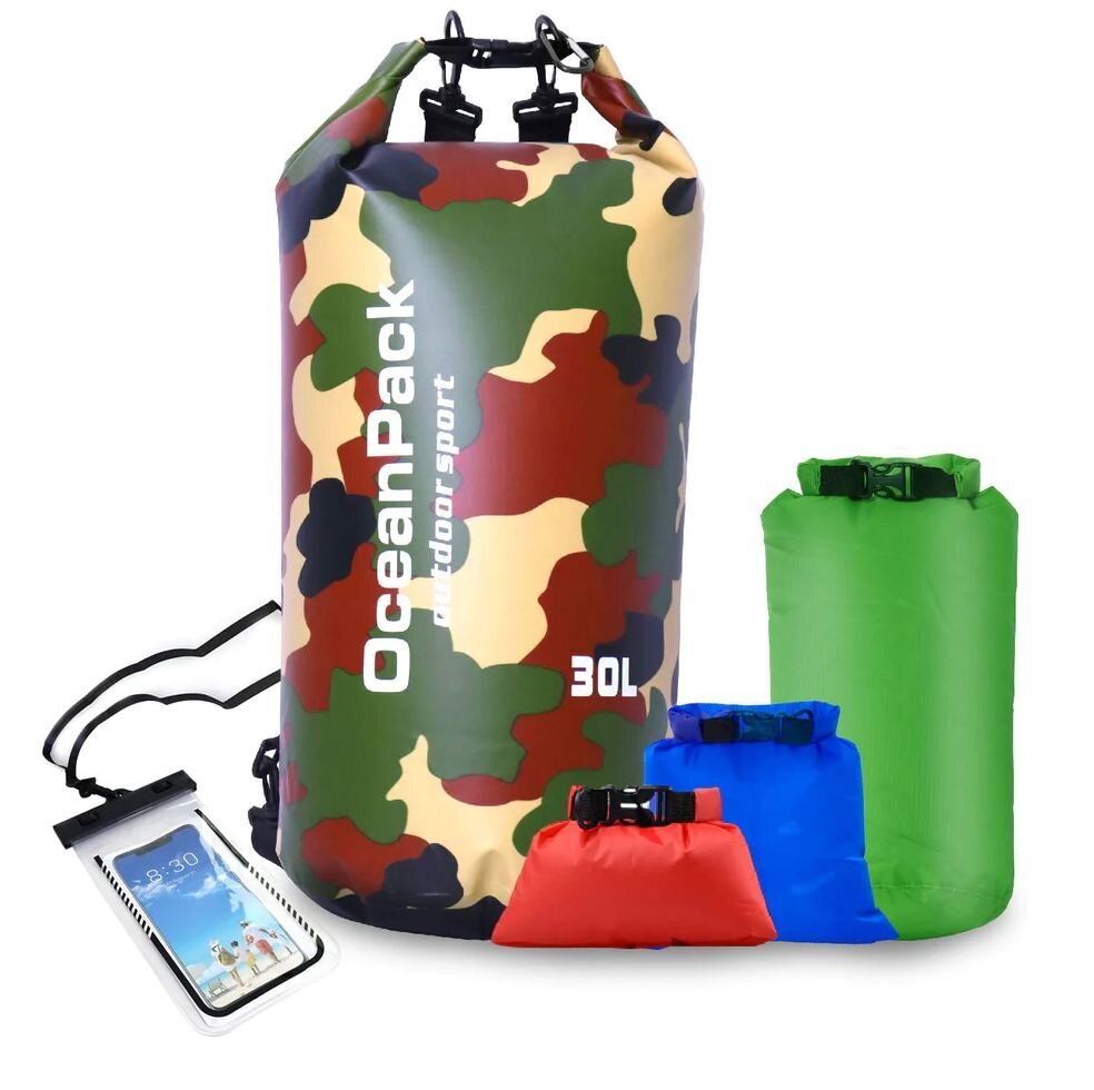 Neperšlampama kuprinė Jamuils Dry Bag, 30 L цена и информация | Kuprinės ir krepšiai | pigu.lt