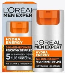 Veido kremas L'Oreal Men Expert Hydra Energy 24h vyrams, 50 ml kaina ir informacija | Veido kremai | pigu.lt