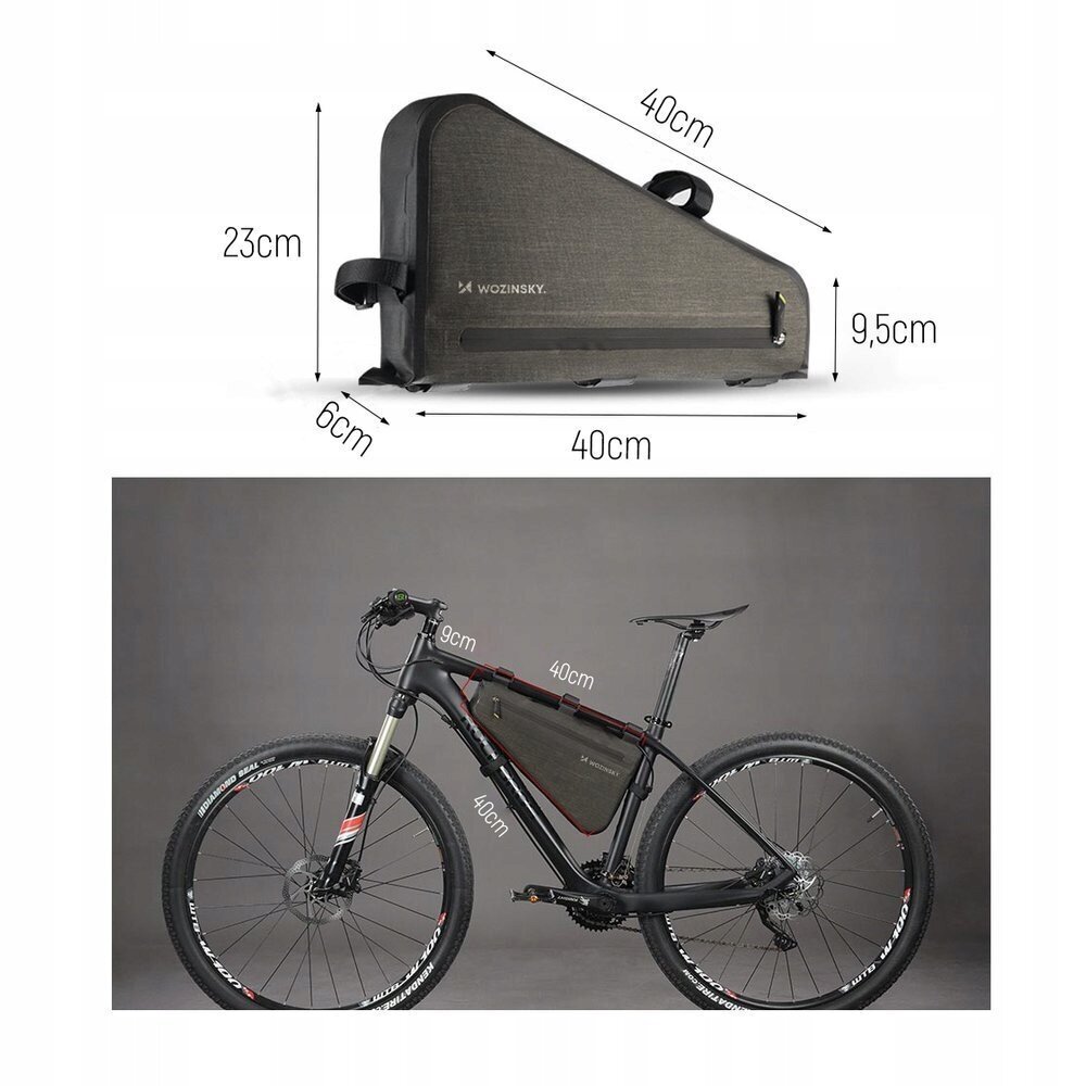 Dviračio krepšys Wozinsky, juodas цена и информация | Kiti dviračių priedai ir aksesuarai | pigu.lt