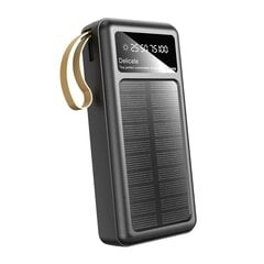 Dudao K18+ solar power bank USB-A | USB-C | Lightning | micro USB 20000 mAh - black цена и информация | Зарядные устройства Power bank | pigu.lt