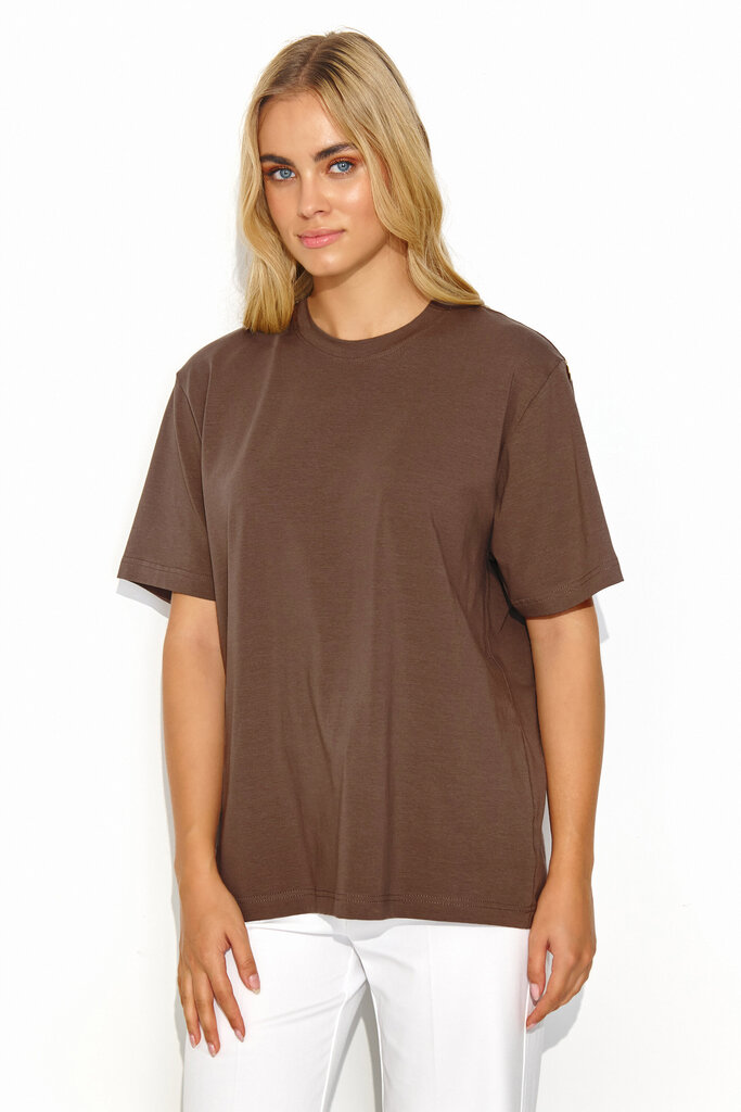 Marškinėliai moterims Makadamia, rudi kaina ir informacija | Marškinėliai moterims | pigu.lt