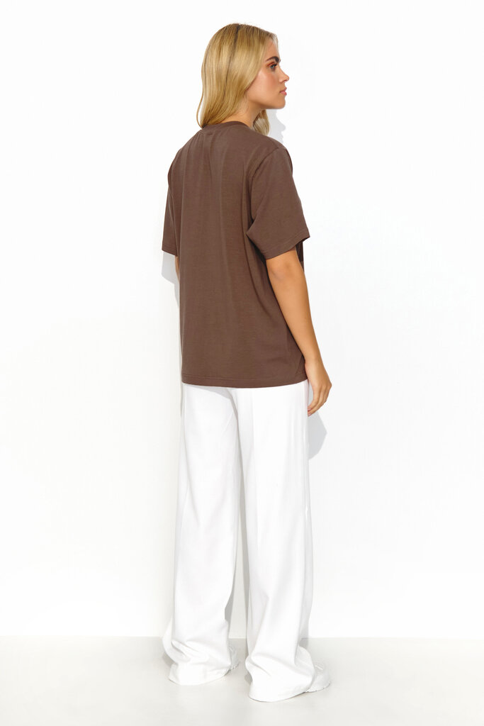 Marškinėliai moterims Makadamia, rudi kaina ir informacija | Marškinėliai moterims | pigu.lt