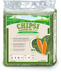 Šienas su morkomis graužikams Chipsi Sunshine Bio Nature 0.6kg kaina ir informacija | Šienas, kraikas graužikams ir triušiams | pigu.lt