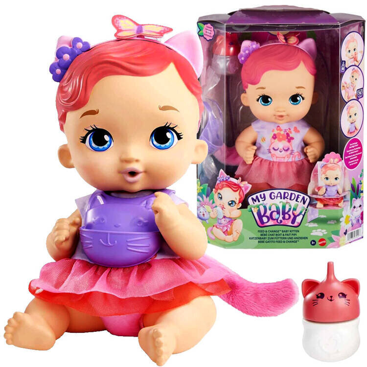 Lėlė kūdikis su priedais My Garden Baby, rožinė kaina ir informacija | Žaislai mergaitėms | pigu.lt