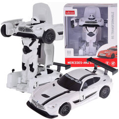 Transformeris automobilis Mercedes GT3 AMG robotas Rastar, baltas kaina ir informacija | Žaislai berniukams | pigu.lt
