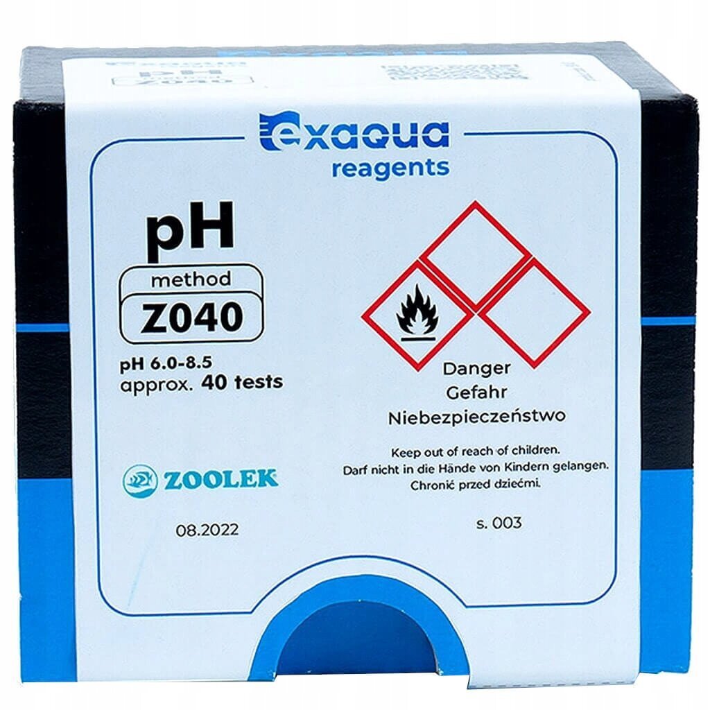 Vandens rūgštingumo reagentas Exaqua Z040 PRO3/PRO6, pH 6,0-8,5 kaina ir informacija | Akvariumai ir jų įranga | pigu.lt